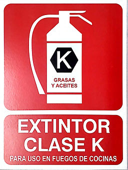 Señal Extintor Tipo K